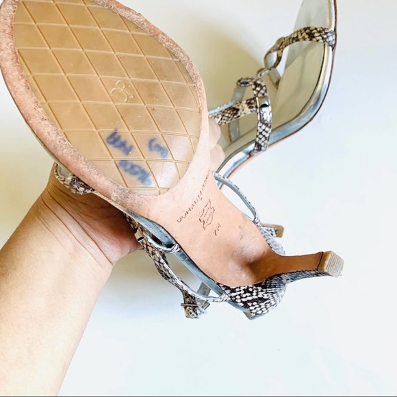 Donald J Plimer Snake Print Straps Heels - Picture 6 of 10